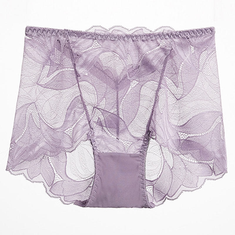 Lace Breathable Panty(5 Packs) - Light Purple - 2XL - image 21