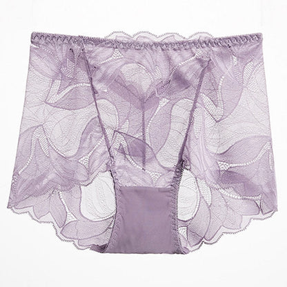 Lace Breathable Panty(5 Packs) - Light Purple - 2XL - image 21
