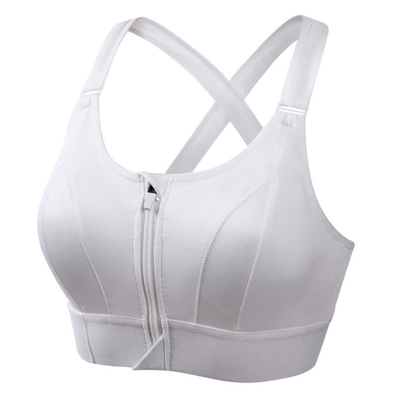 Cross Back Sports Bras - White - 5XL - image 4
