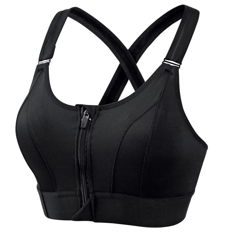 Cross Back Sports Bras - Black - 5XL - image 6