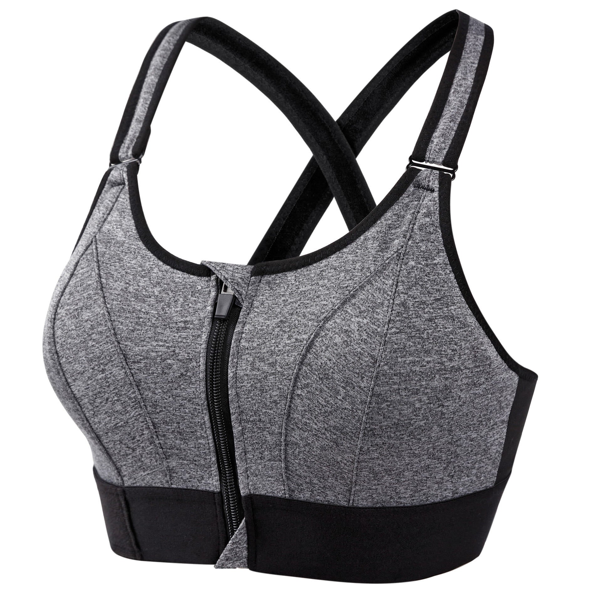 Cross Back Sports Bras - Grey - 5XL - image 9