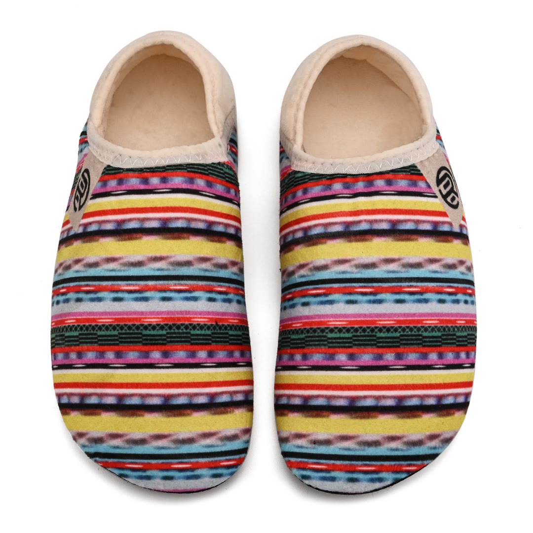 Plus Size Multicolor Home Slipper Socks - Rainbow - EU48-49(US13-14) - image 1