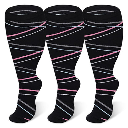 Plusock Ribbon Plus Size Compression Socks 2XL-7XL(3 Pairs) - image 0