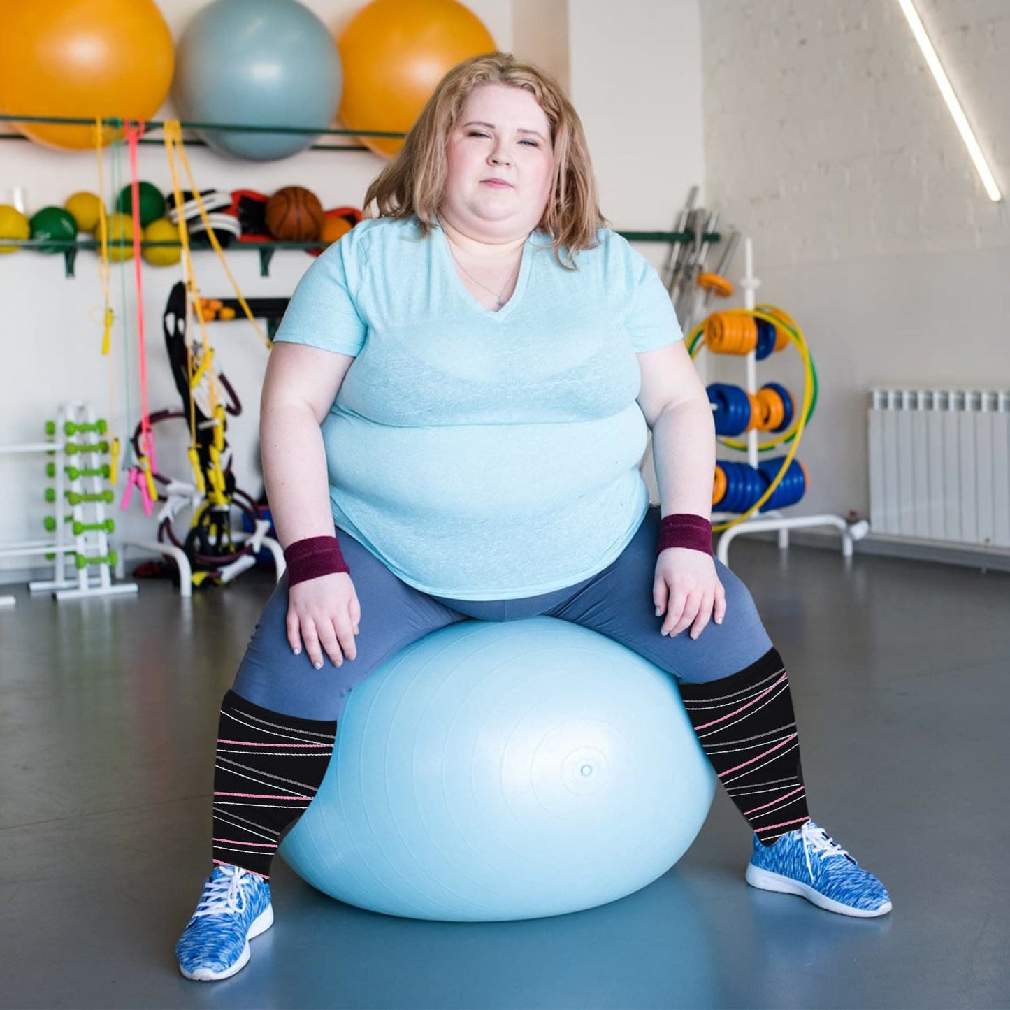 Plusock Ribbon Plus Size Compression Socks 2XL-7XL(3 Pairs) - image 1