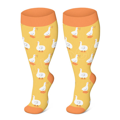Plus Size Farm Animals Compression Socks - image 3