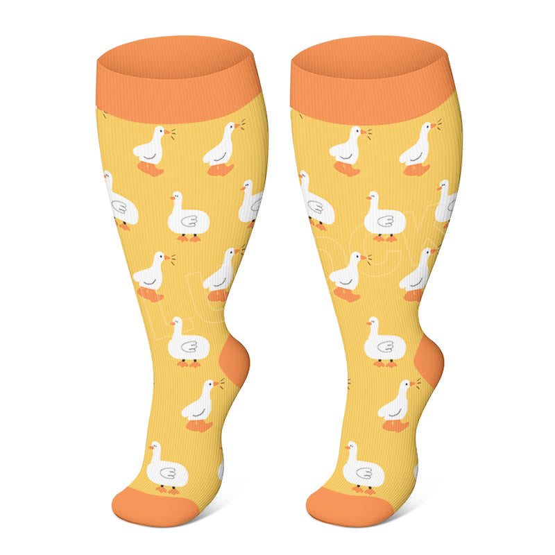 Plus Size Farm Animals Compression Socks - image 3
