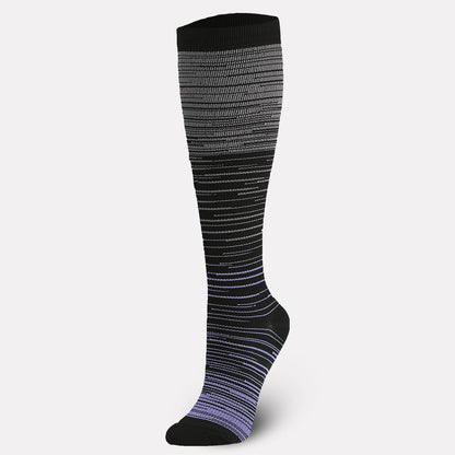 Color Thin Lines Compression Socks(6 Pairs) - image 2