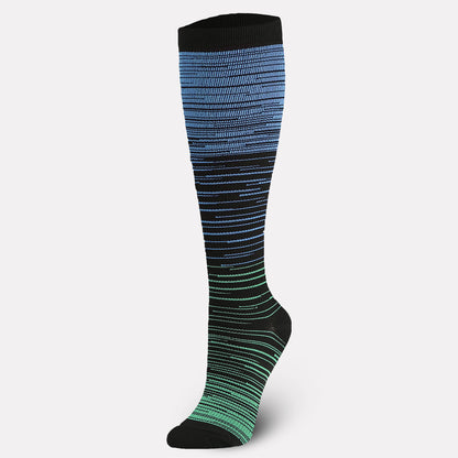Color Thin Lines Compression Socks(6 Pairs) - image 6