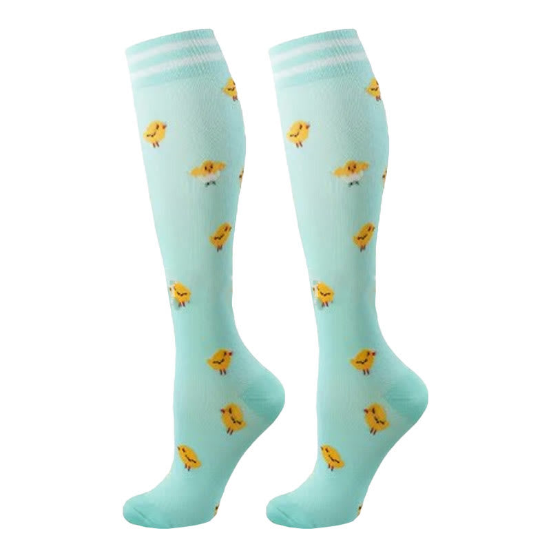 Colorful Animal Patterns Compression Socks(5 Pairs) - image 1