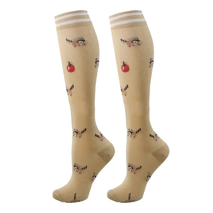 Colorful Animal Patterns Compression Socks(5 Pairs) - image 3