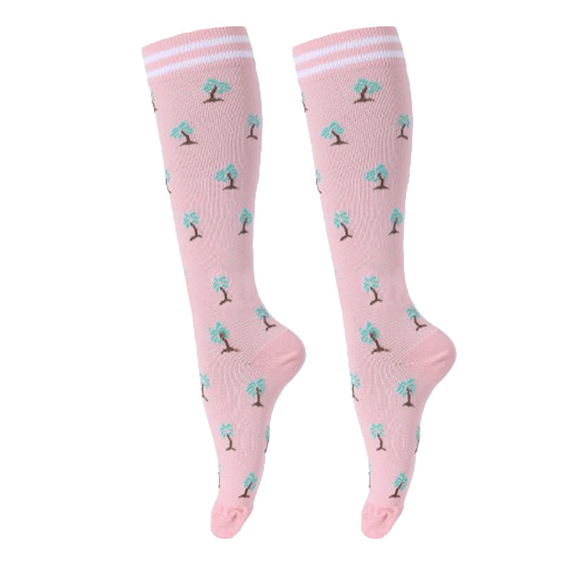 Fruit Coffee Patterns Compression Socks(6 Pairs) - image 4