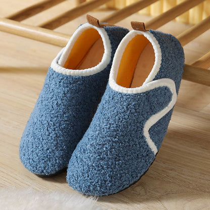 Plus Size Thick Sole Slipper Socks - Blue - 2XL - image 1