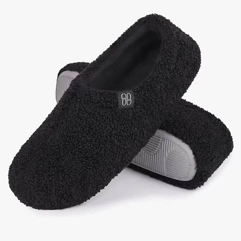 Plus Size Silent Slipper Socks - Black - US 11-12 - image 15