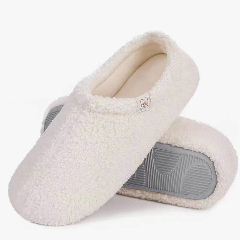 Plus Size Silent Slipper Socks - Beige - US 11-12 - image 16