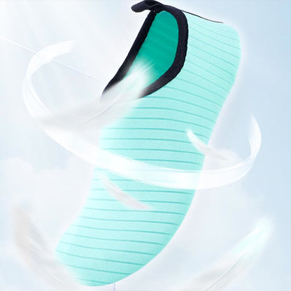 Plus Size Lake Blue Stripes Slipper Socks