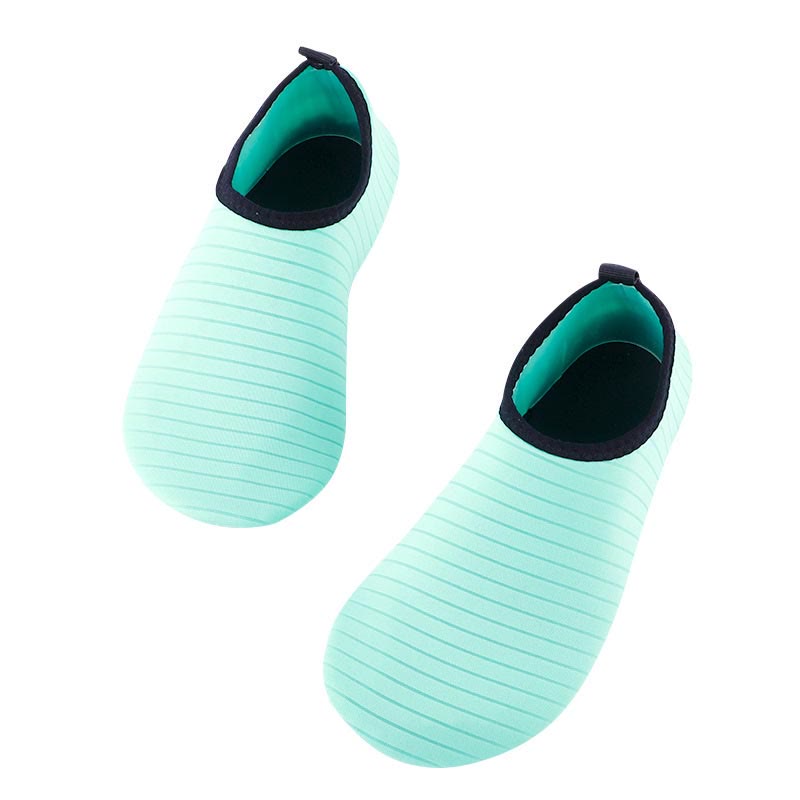 Plus Size Lake Blue Stripes Slipper Socks