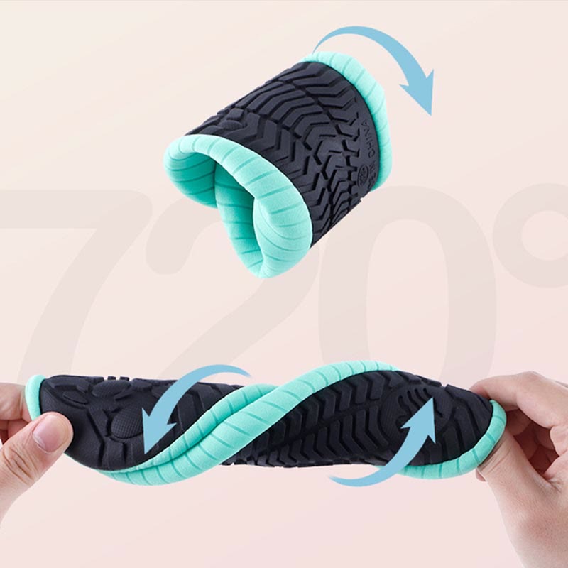 Plus Size Lake Blue Stripes Slipper Socks