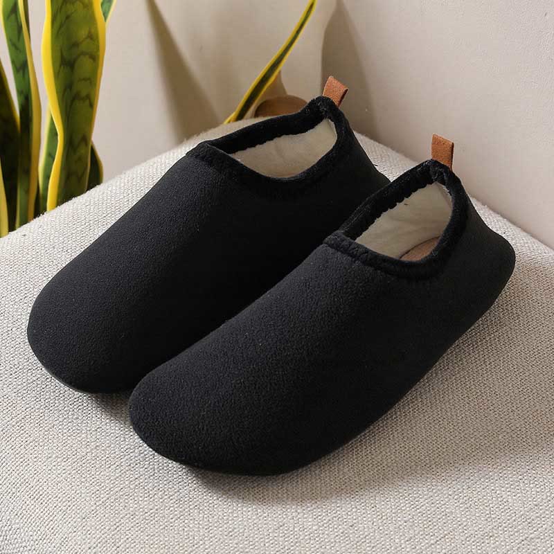 Plus Size Fleece Slipper Socks - Black - 2XL - image 15
