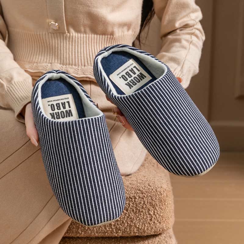 Plus Size Striped Home Slippers - image 5