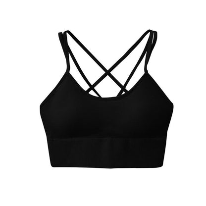 Cross Back Sports Bras - Black - 3XL - image 4