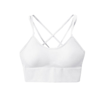 Cross Back Sports Bras - White - 3XL - image 5