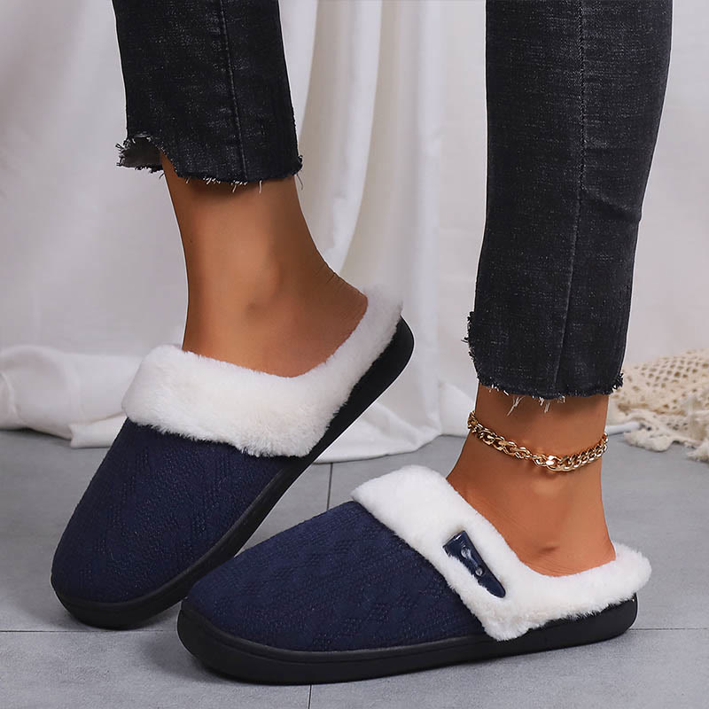 Plus Size Plush Soft Sole Slippers - image 2
