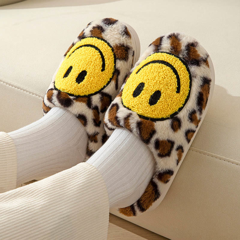Plus Size Yellow Smiley Face Slippers - image 2
