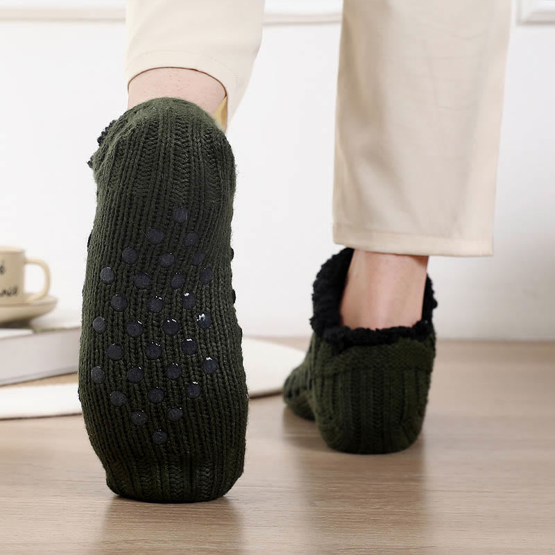Plus Size Rectangular Grid Slipper Socks - image 5