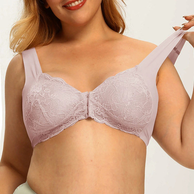 Front Closure Lace Wireless Bras - image 1