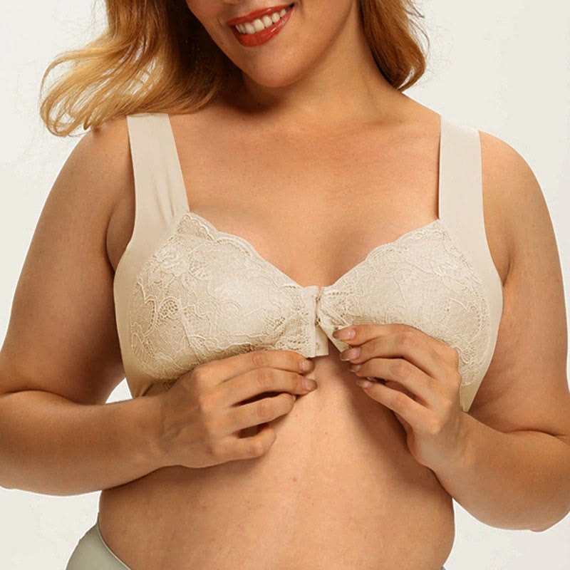 Front Closure Lace Wireless Bras - image 5