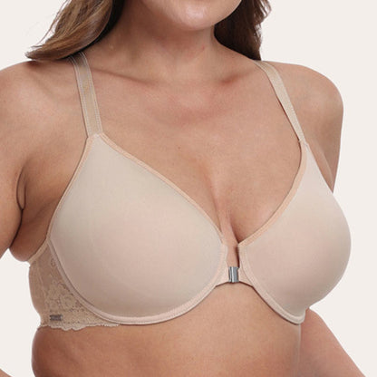 Front Buckle Full Coverage Bras - Apricot - 40 - F - image 3