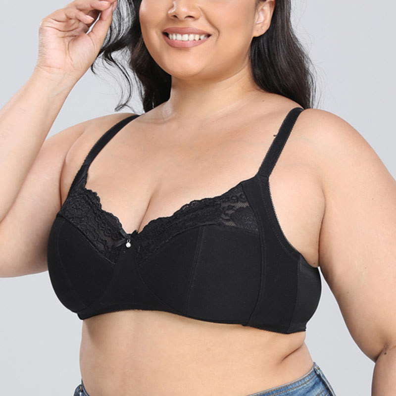 Black Lace Wireless Bras - image 1