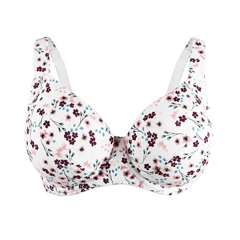 Floral Full Coverage Bras - White - 50 - F - image 4