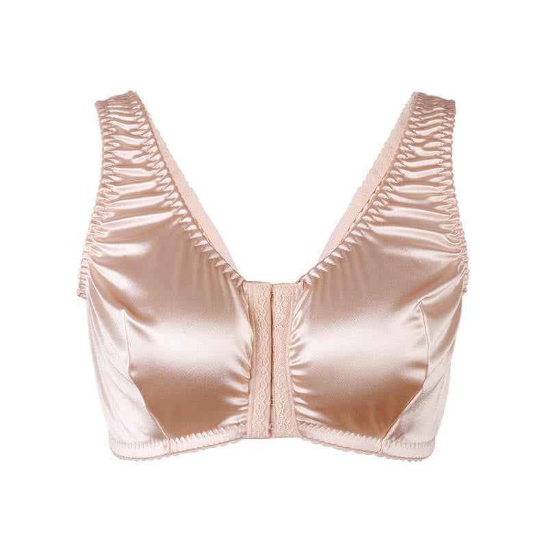 Comfortable Front Buckle Wireless Bras - Nude - 5XL - image 6