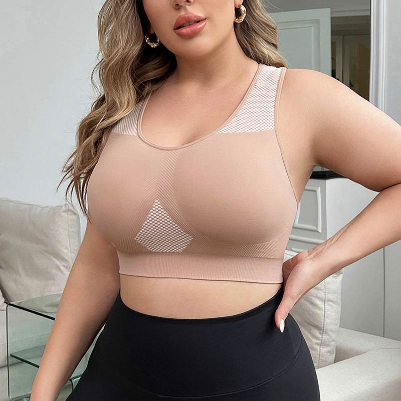 Solid Color Breathable Sports Bras - image 0