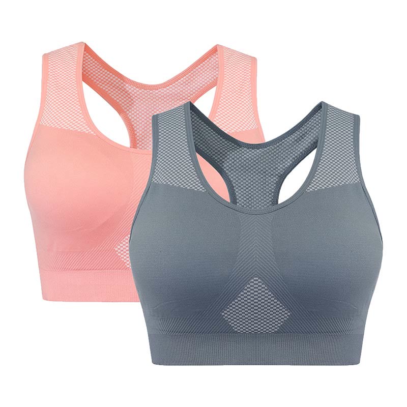 Solid Color Breathable Sports Bras - image 2