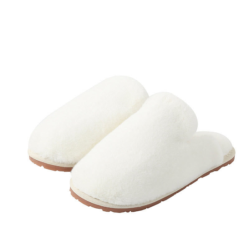 Plus Size Fuzzy House Slippers - White - EU42-43(US11-12) - image 11