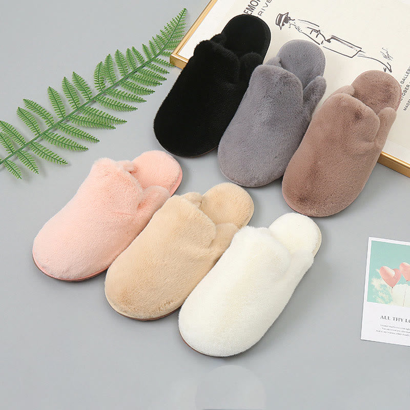 Plus Size Fuzzy House Slippers - image 3