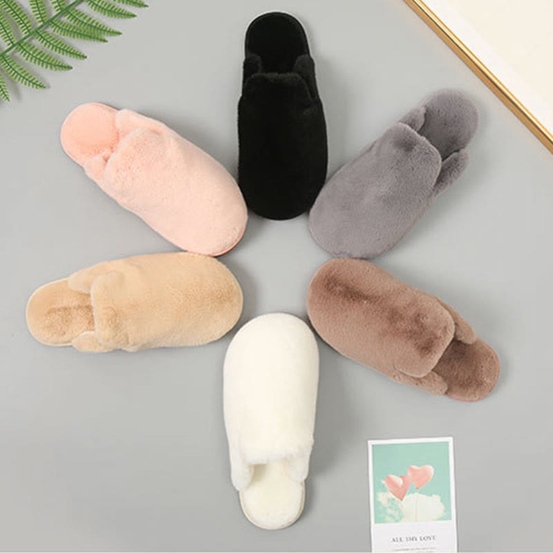 Plus Size Fuzzy House Slippers - image 0