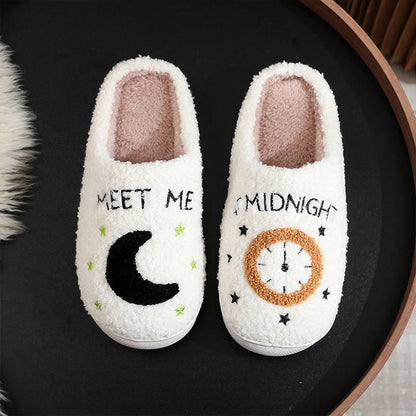 Plus Size Moon Alarm Clock Slippers - White - EU 44-45(US 10-11) - image 2