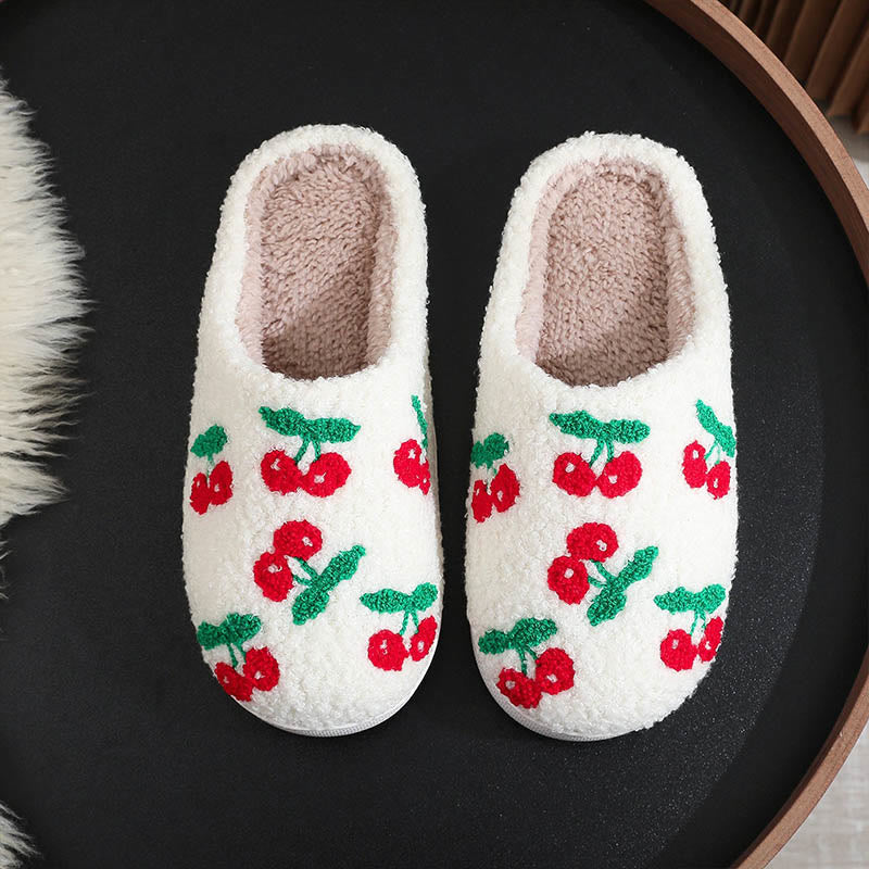Plus Size Fruit Pattern Slippers - Small Cherry - EU 44-45(US 10-11) - image 0