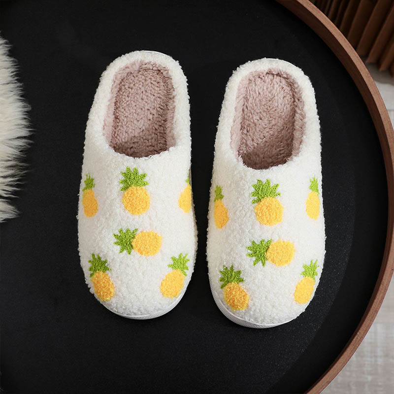 Plus Size Fruit Pattern Slippers - Pineapple - EU 44-45(US 10-11) - image 2