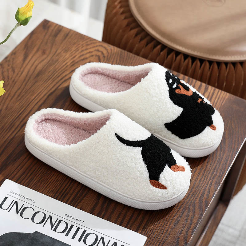 Plus Size Animal Pattern Slippers - Dachshund - EU 44-45(US 10-11) - image 0