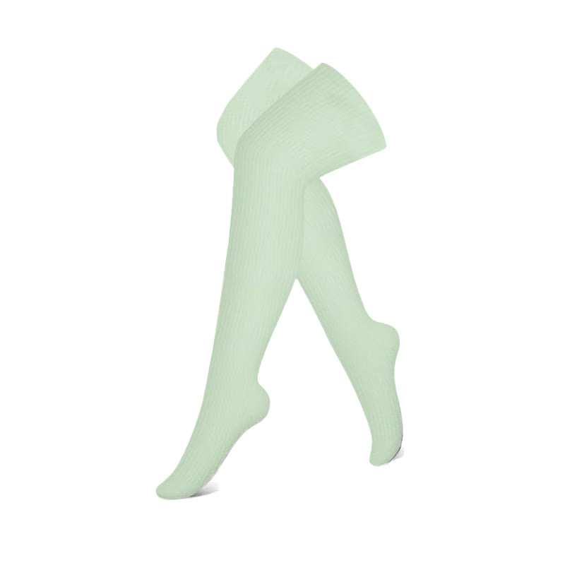 Green Series Thigh High Compression Socks(3 Pairs) - Light Green - S/M - image 7