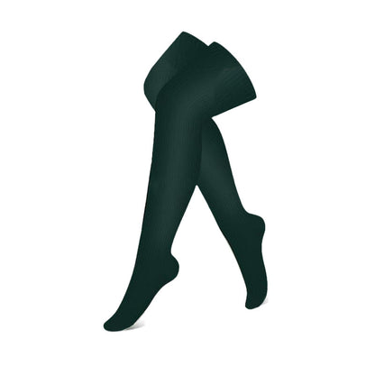 Green Series Thigh High Compression Socks(3 Pairs) - Dark Green - S/M - image 8