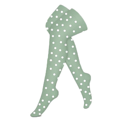 Green Series Thigh High Compression Socks(3 Pairs) - Polka Dots - S/M - image 9