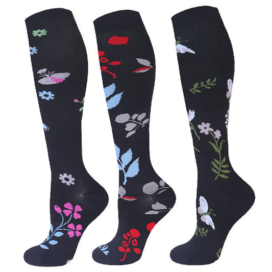 Butterfly Dragonfly Compression Socks(3 Pairs) - image 1