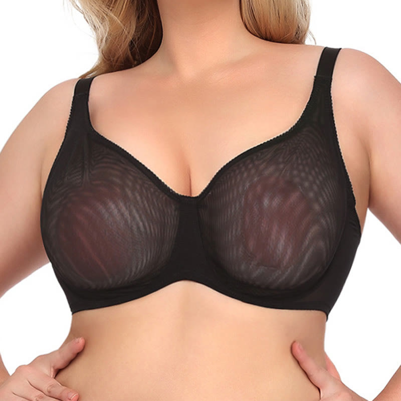 Ultra Thin Wireless Bras - Black - 44 - E - image 0