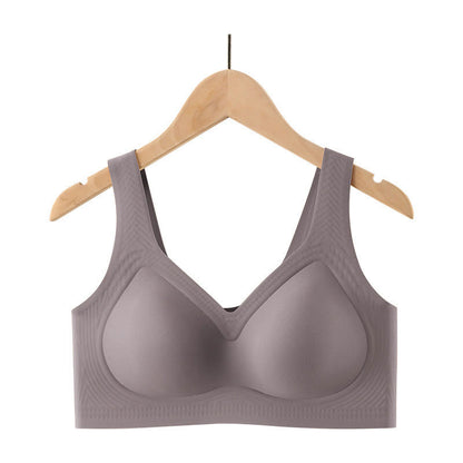 Seamless Comfort Wireless Bras - Grey - 5XL - image 6