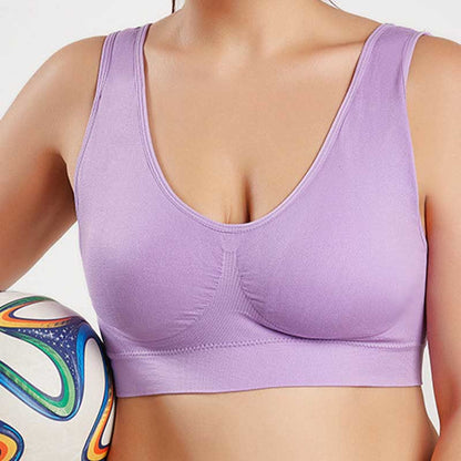 Seamless Comfort Sports Bras - Light Purple - 4XL - image 11